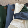 Leather Patch Organic Cotton Hoodie Slate Blue