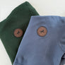 Leather Patch Organic Cotton Hoodie Slate Blue