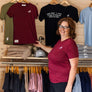 Eco - Friendly Women's crew T-shirt, Red Wine