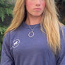 Circle Icon Sweatshirt, Heather Navy