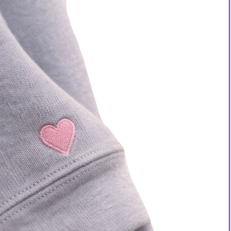 Icon Heart Crew- Ivory | Black | Storm Blue