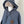 Leather Patch Organic Cotton Hoodie Slate Blue