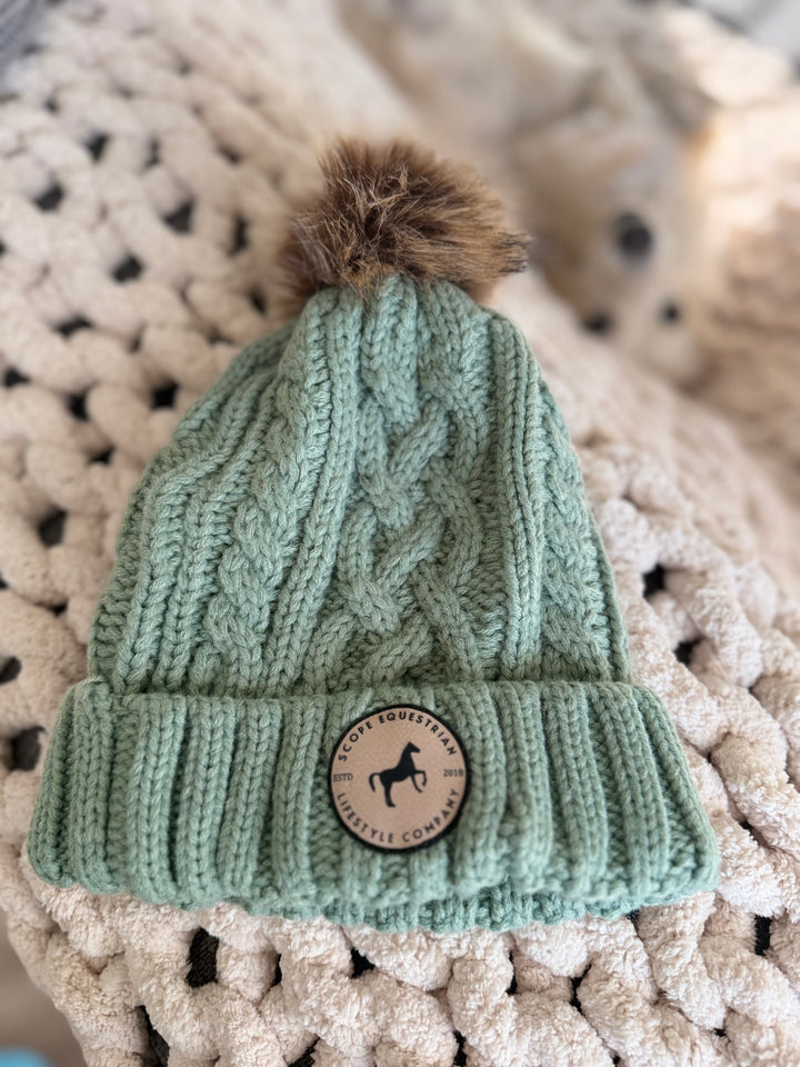 Pom Pom Toque - Black | Grey | Green