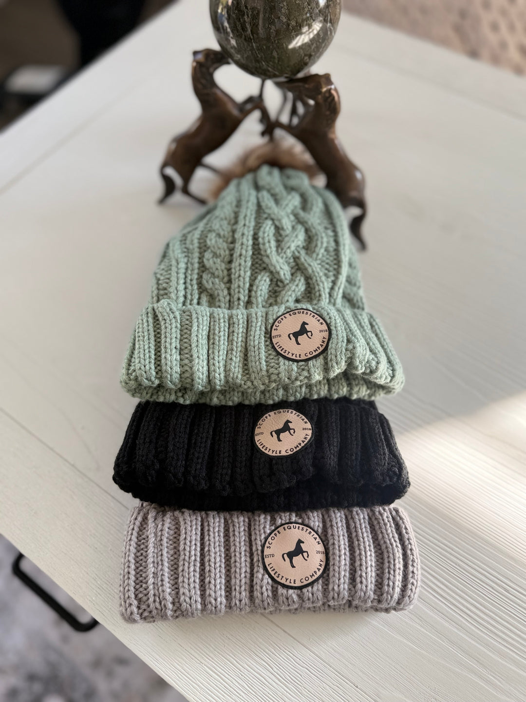 Pom Pom Toque - Black | Grey | Green
