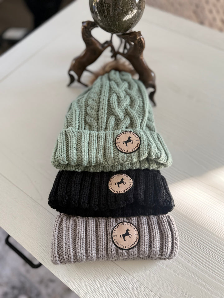 Pom Pom Toque - Black | Grey | Green