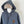 Leather Patch Organic Cotton Hoodie Slate Blue