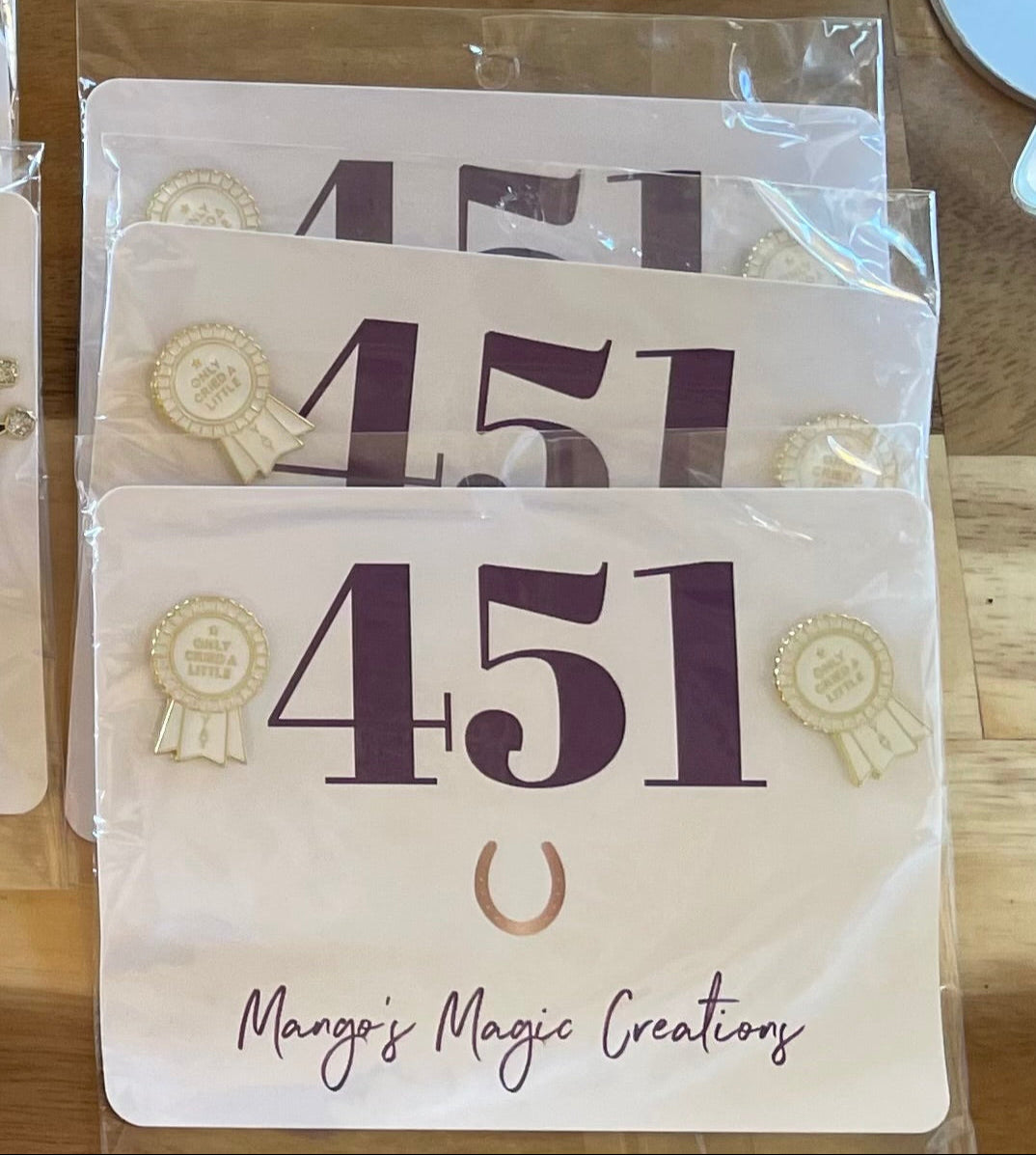 Mango's Magic Creations Show Number Pins