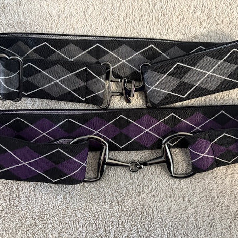 Riding Belts Plaid with Bit Clasp