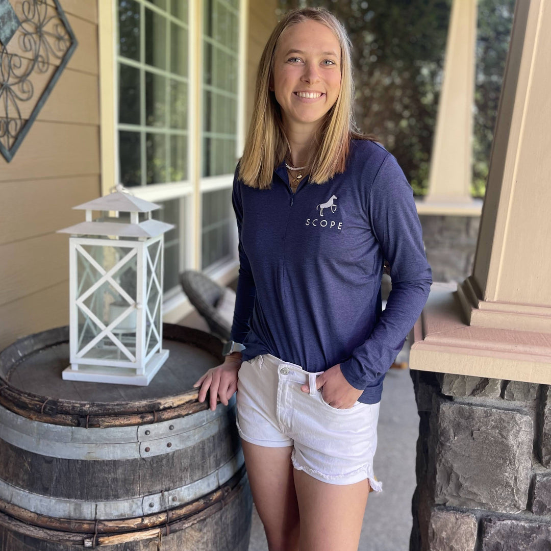 Icon Half Zip, Lavender | Navy