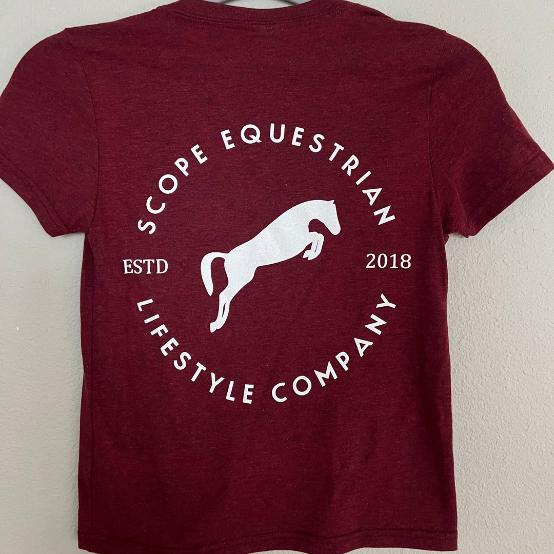 Reclaimed Blend Youth Tee, maroon