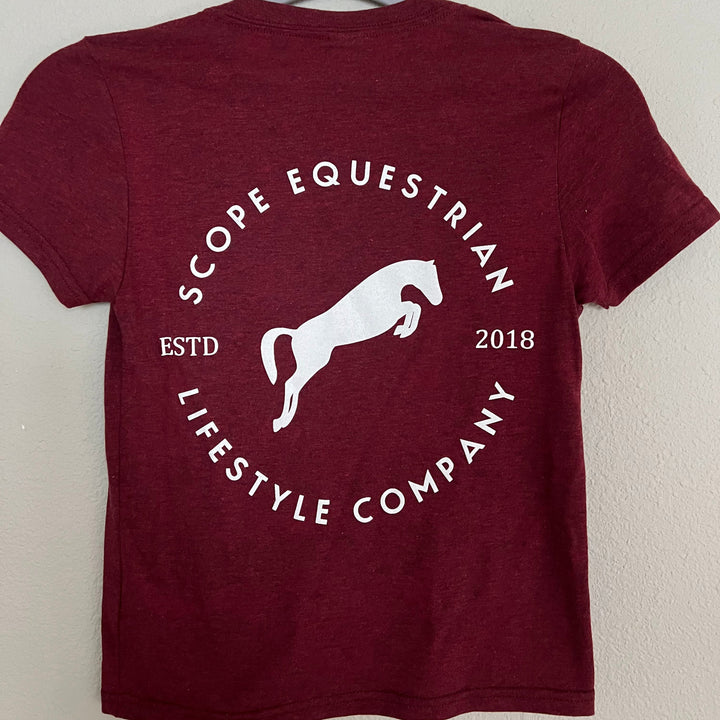 Reclaimed Blend Youth Tee, maroon