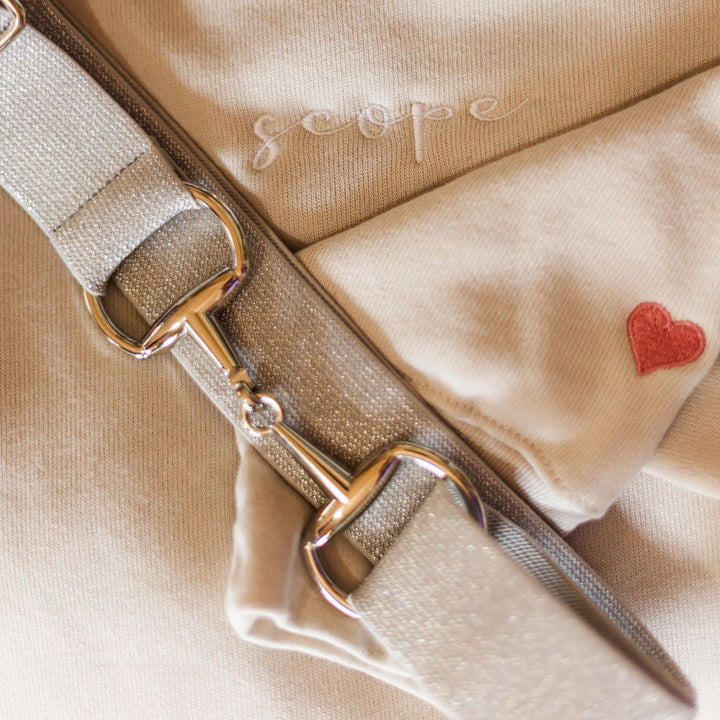 Icon Heart Crew- Ivory | Black | Storm Blue