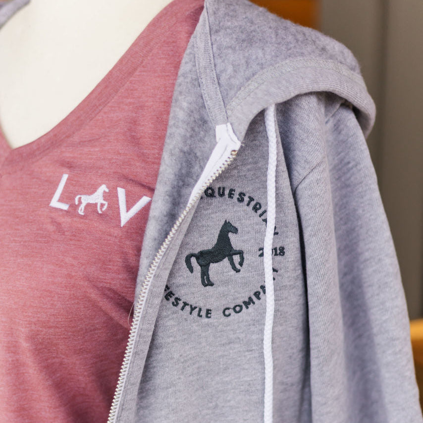 Performance Zip Hoodie - Black | Grey