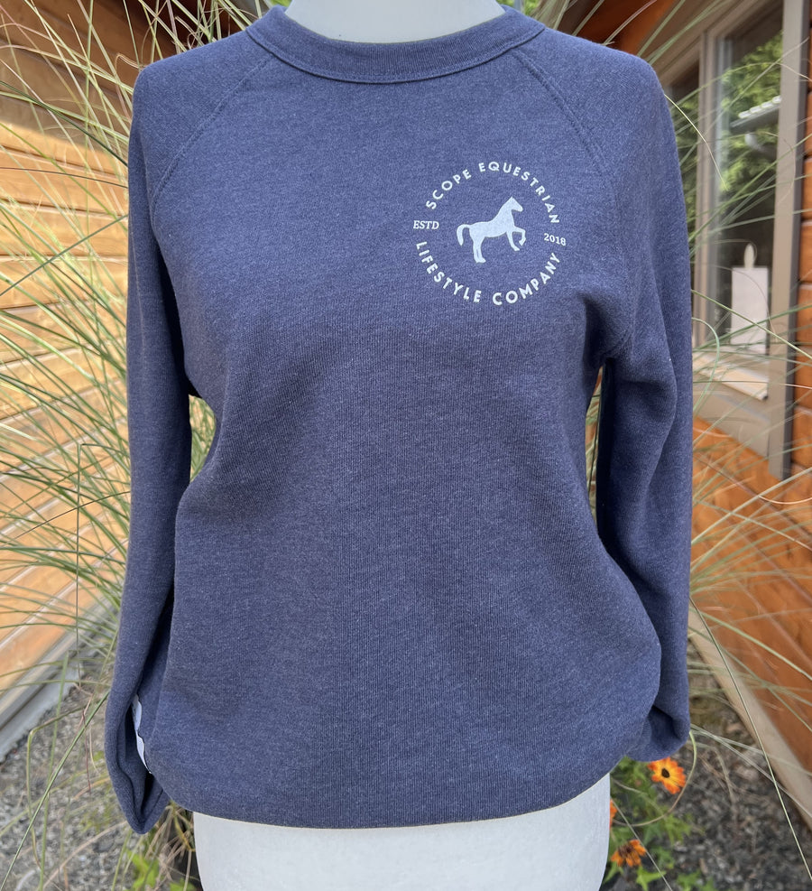 Circle Icon Sweatshirt, Heather Navy