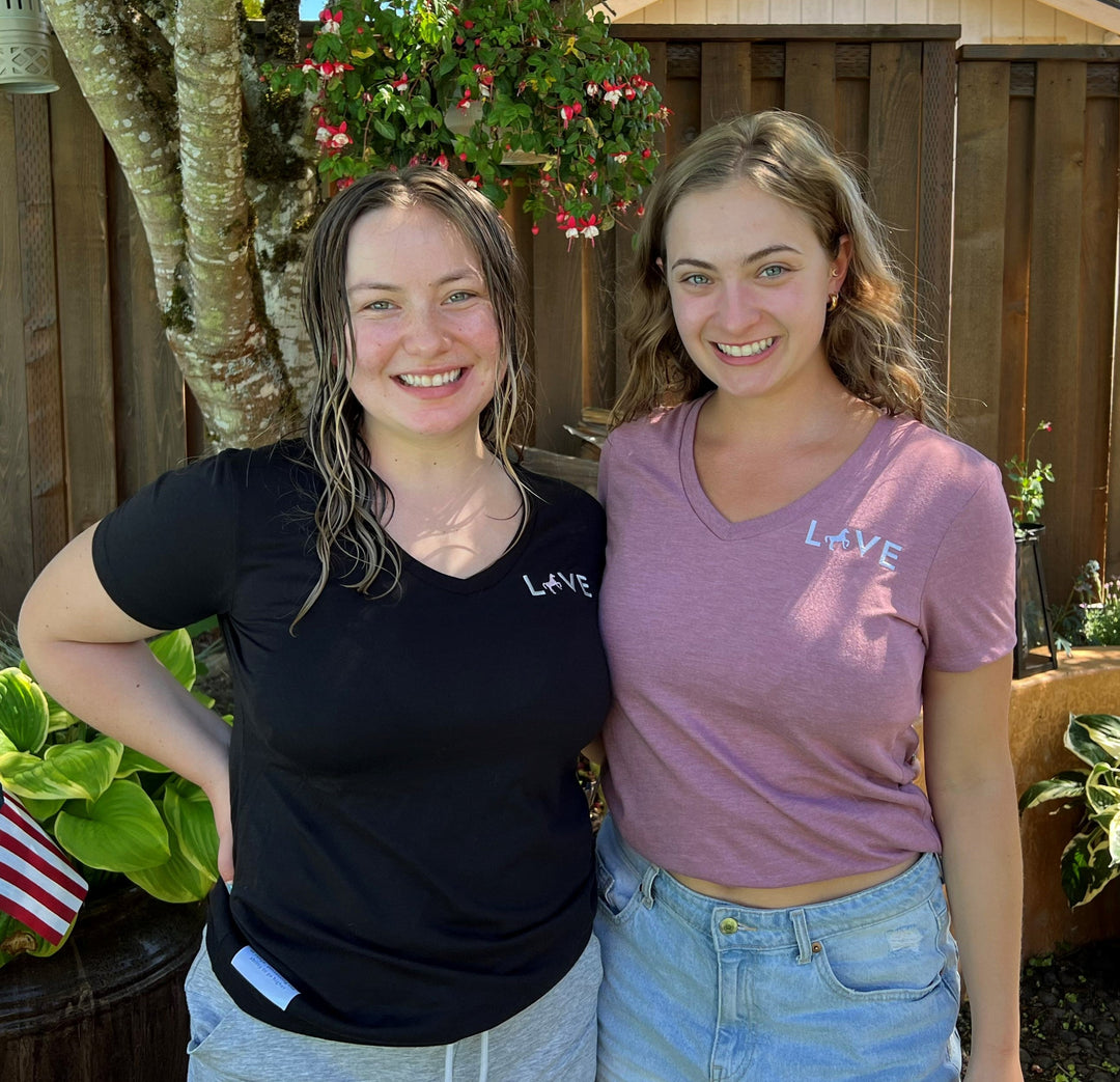 Reclaimed Blend LOVE Tee - Black | Rose