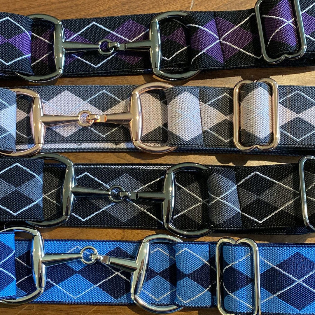 Riding Belts Plaid with Bit Clasp