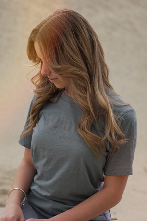 Carry on Unisex Tee in Heather Slate