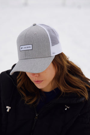 Scope Trucker Hat, Grey