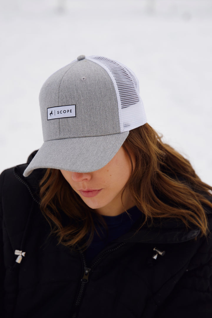 Scope Trucker Hat, Grey