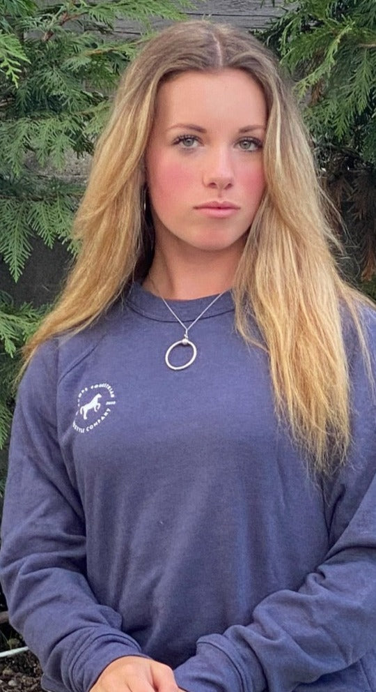 Circle Icon Sweatshirt, Heather Navy