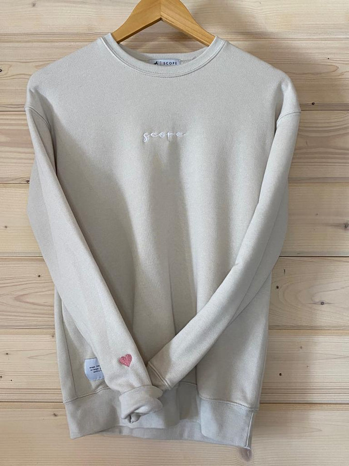 Heart On My Sleeve Crewneck - Desert Sand