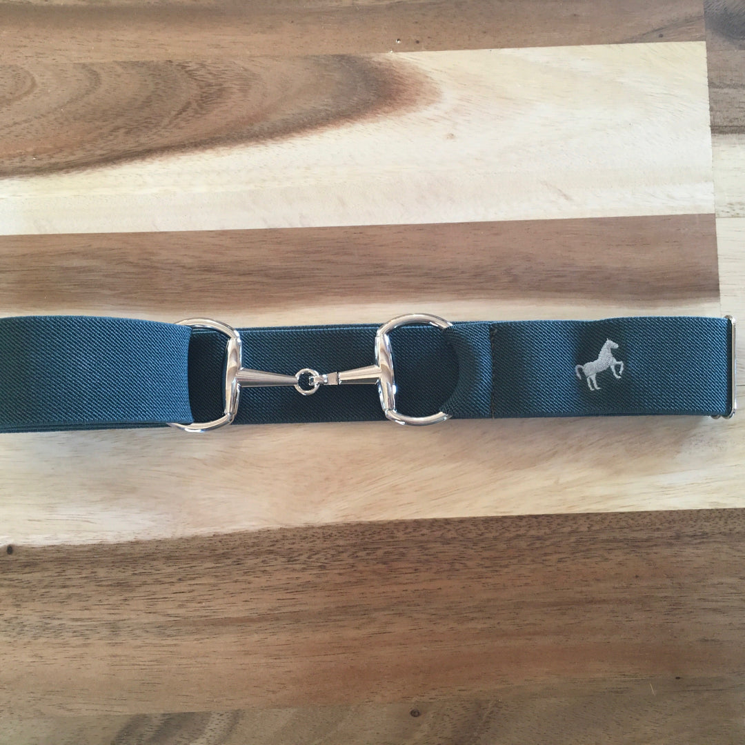 Riding Belt with Bit Clasp - embroidered with Scope horse