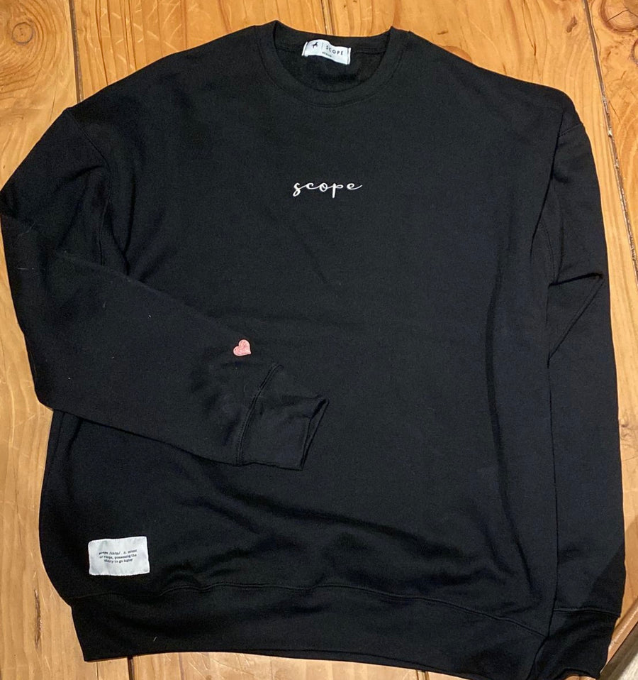 Heart On My Sleeve Crewneck - Black