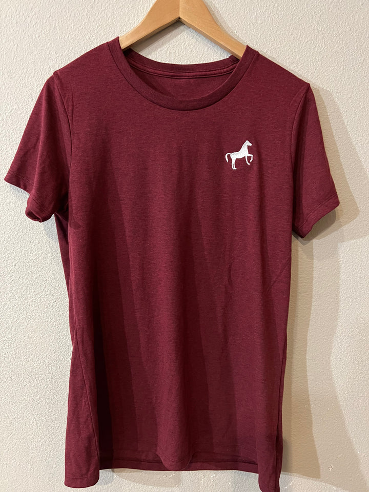Eco - Friendly Women's crew T-shirt, Red Wine