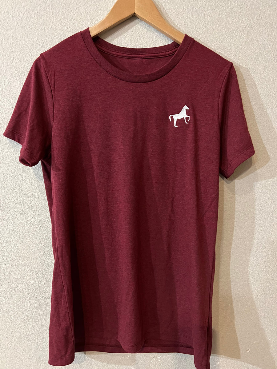 Eco - Friendly Women's crew T-shirt, Red Wine