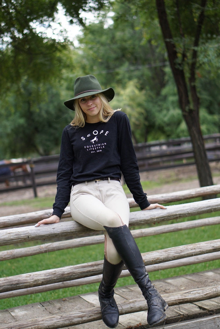 Classic Long Sleeve Tee - Black - Scope Equestrian Lifestyle